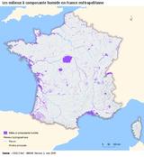 Carte des milieux à composantes humides de France métropolitaine